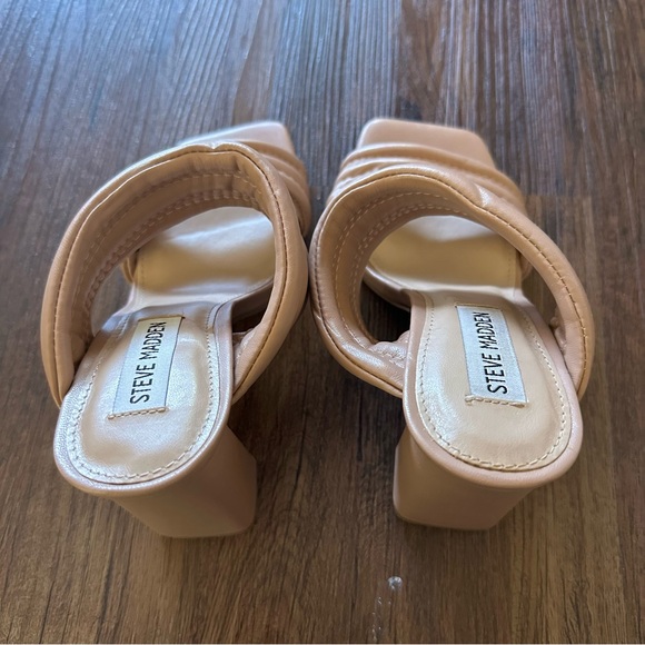 Steve Madden Tahani Nude Block Heel Size 7.5 - Picture 9 of 10